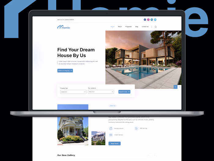 Modern Real Estate Landing Page Design