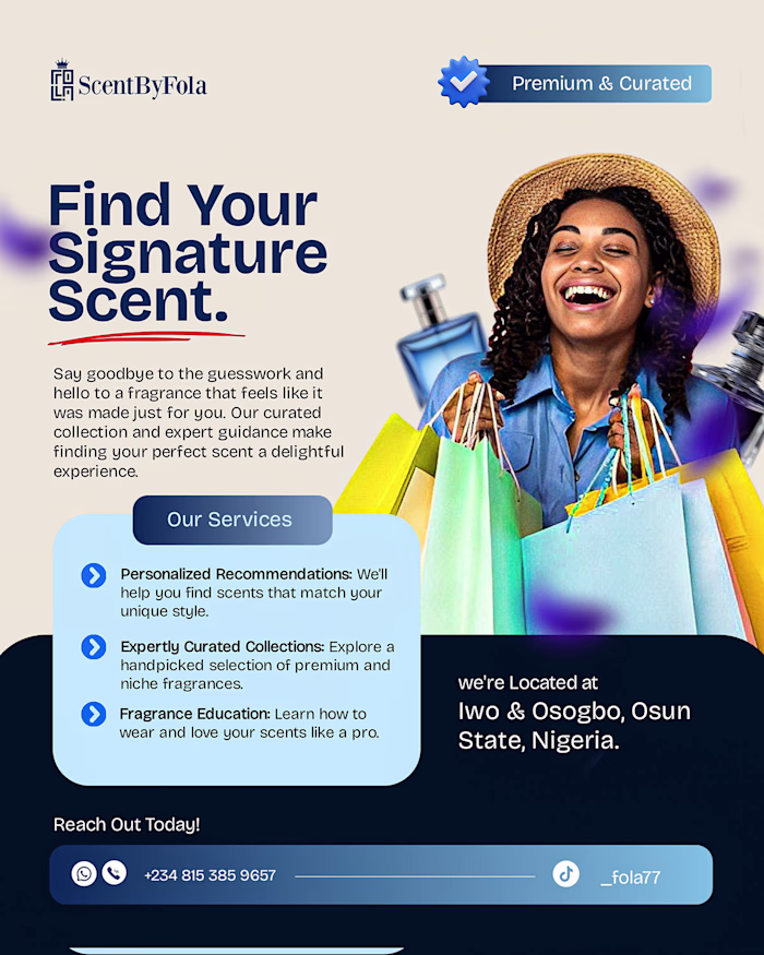 Promotional Flyer for ScentByFola