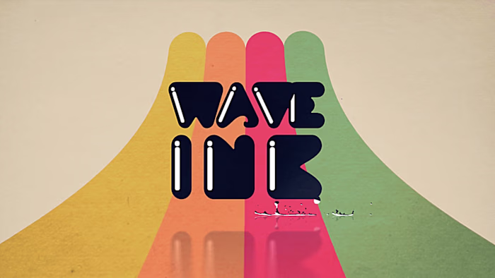 Wave Ink Screen Printing Logo Animation