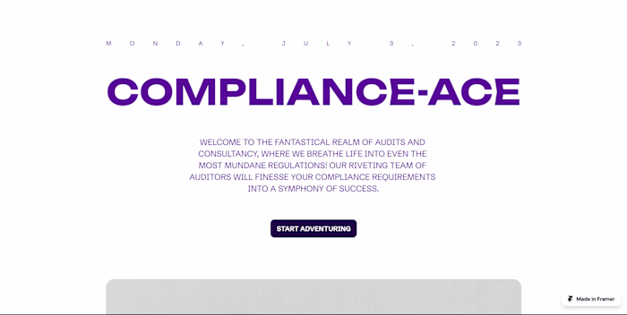 Website for a compliance company