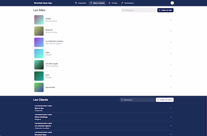 Intervention management app