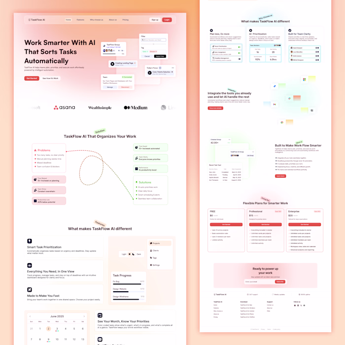 TaskFlow AI — focused on