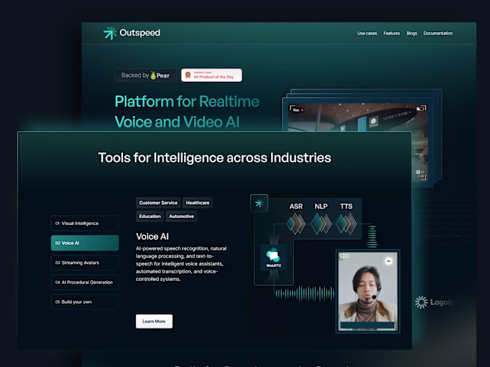 Brand + Website for Outspeed - Realtime Voice and Video AI