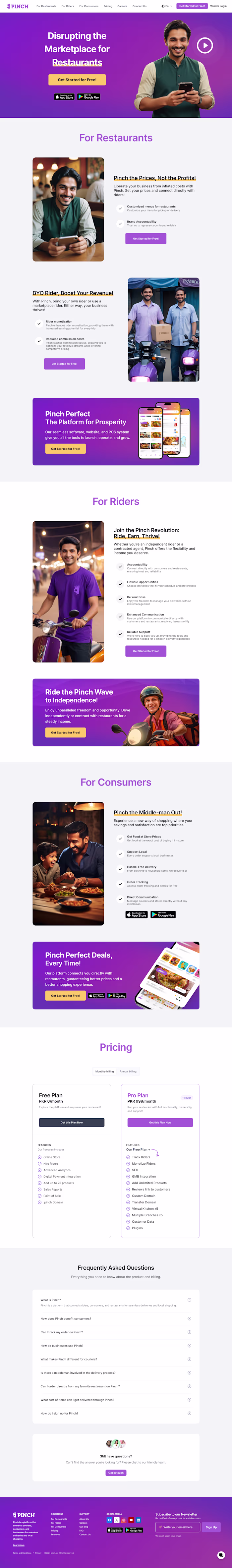 Landing Page Design for App