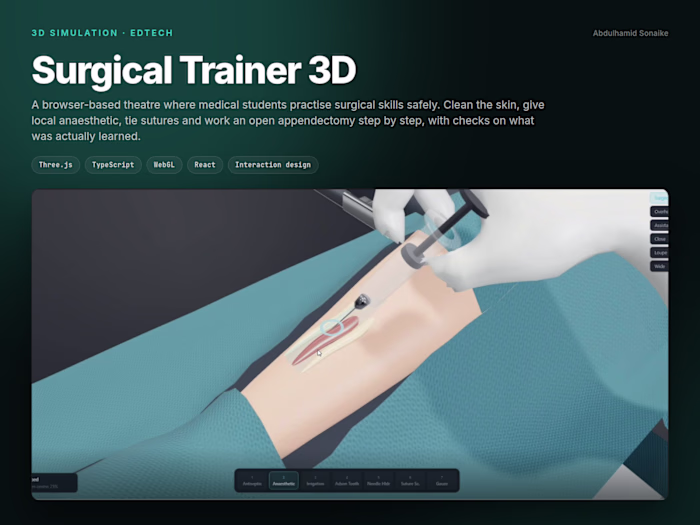 Surgical Trainer 3D: a browser theatre for medical students