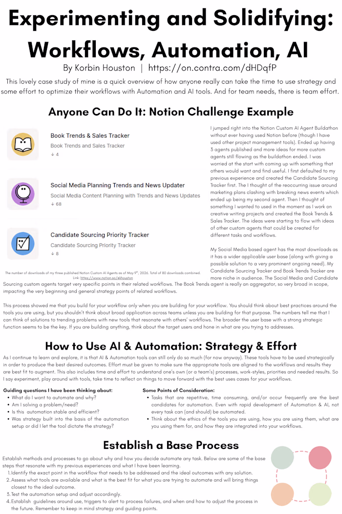 Workflows, Automation, AI (Notion AI) Case Study