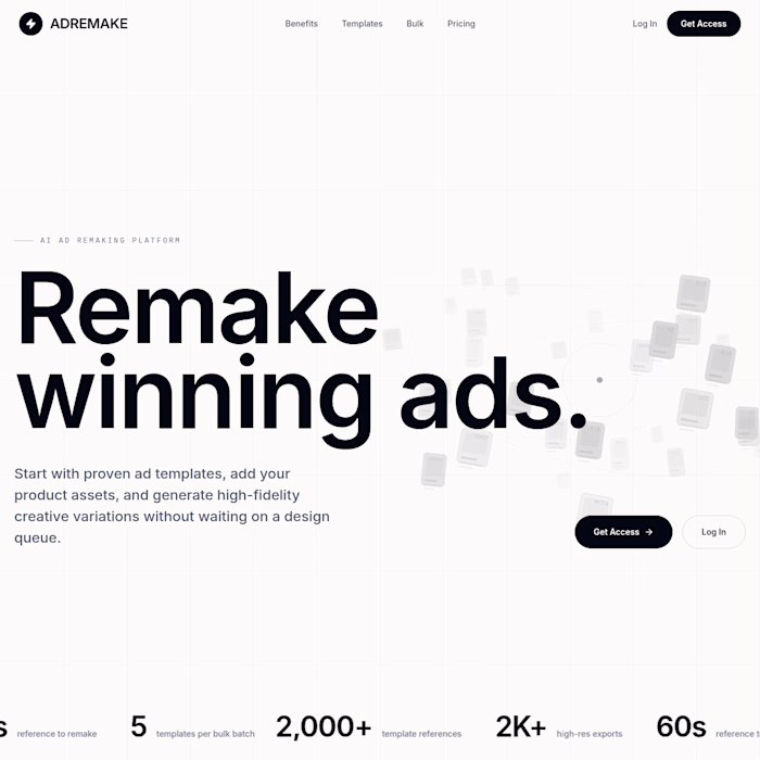 Adremake.com, remake any ad with