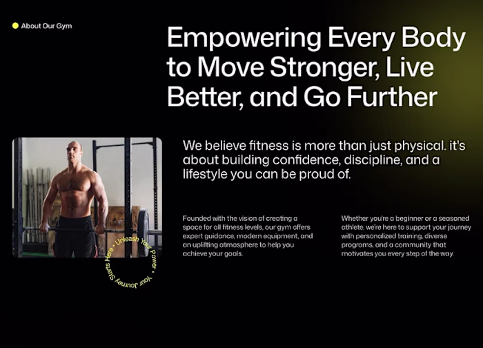 Custom Kajabi Fitness Landing Page Development