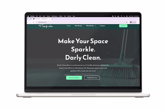 WordPress Website for Darly Clean – Charleston, SC
