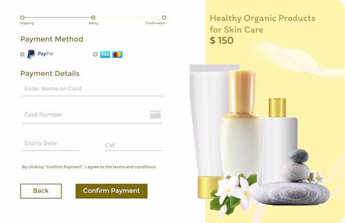 checkout page