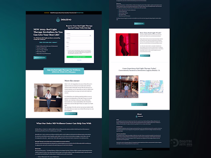 Just completed a clean, high-converting clinic landing page ...