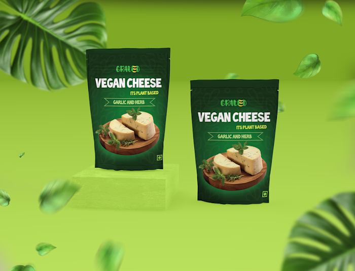 PACKAGING DESIGN for a vegan cheese company " GRATED" (1) | Ima…