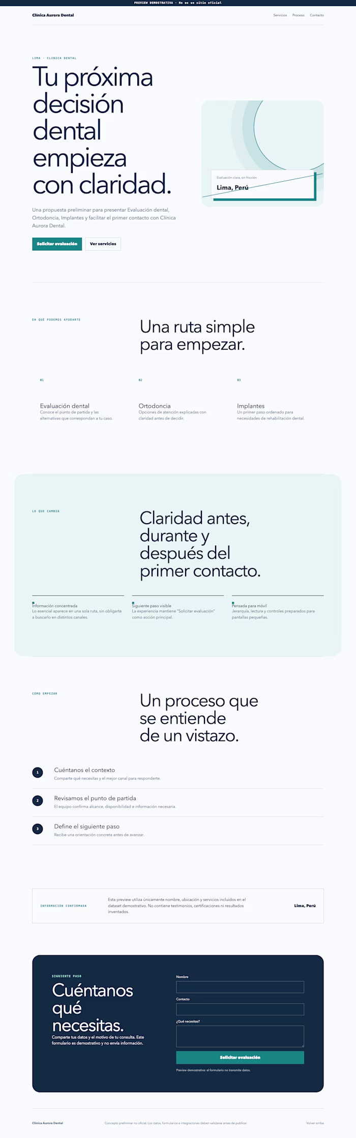 Dental Clinic Landing Page Concept