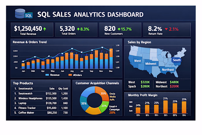 Built an interactive SQL Sales