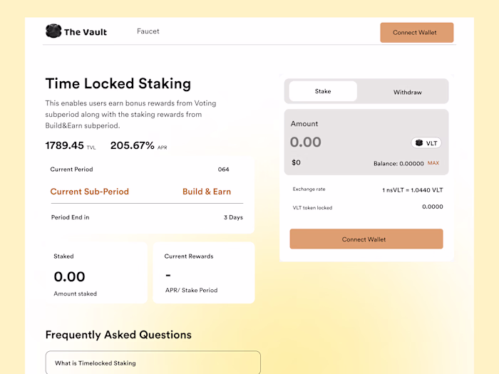 The Vault- Staking Dashboard