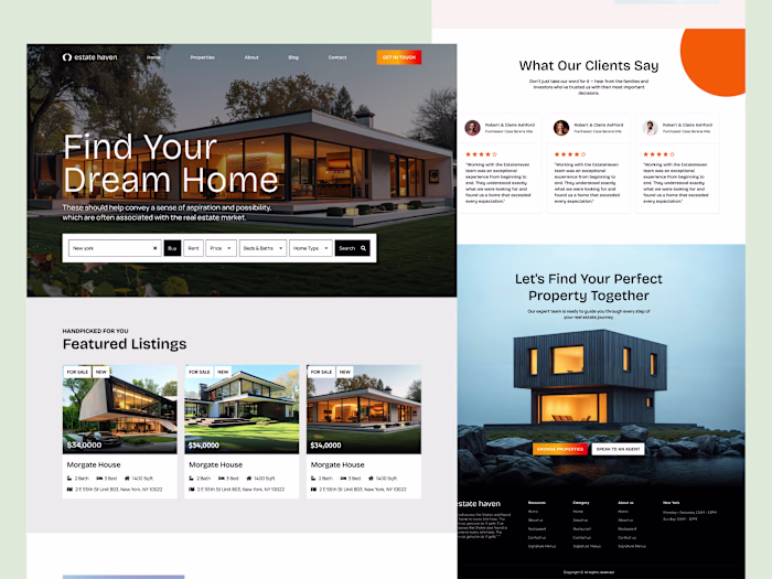 EstateHaven - Real Estate Website