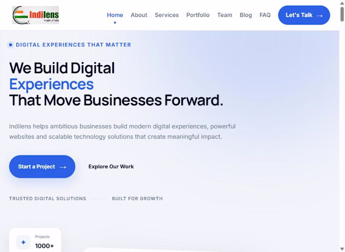 Indilens Web Group: Agency Website