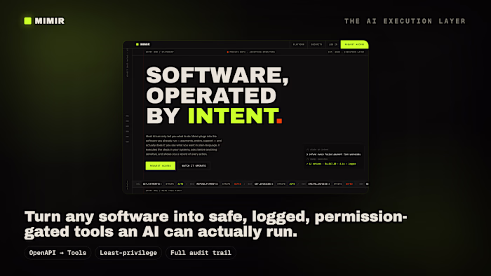 Mimir: AI Agent That Operates APIs by Intent
