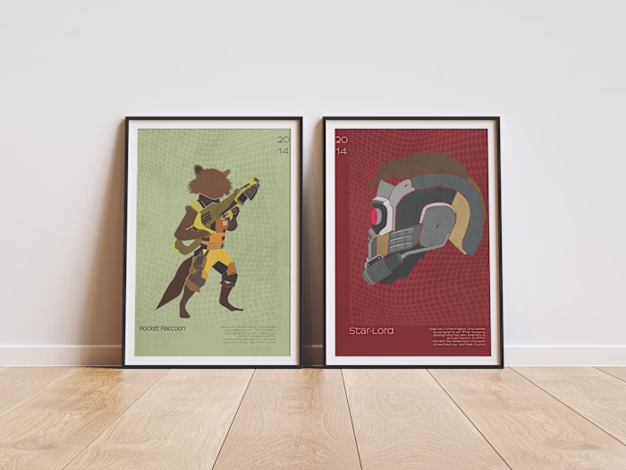 Guardians of The Galaxy Posters With Letters.