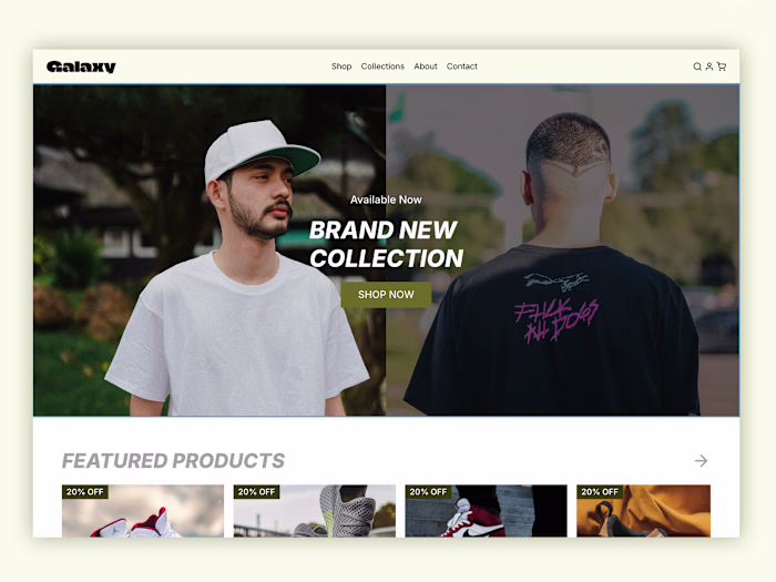 Galaxy E-Commerce website