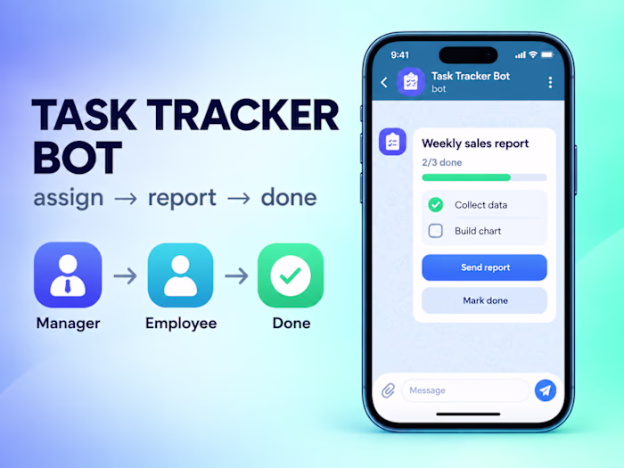 Task Tracker Bot — tasks, reports and progress in Telegram