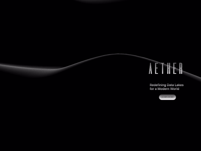 AETHER - Landing Page for SaaS company