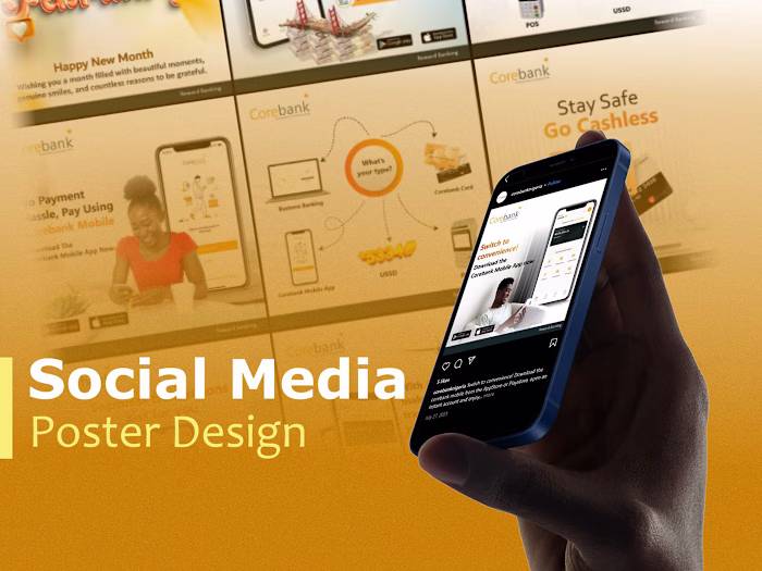 Corebank's Fintech Social Media Poster Design :: Behance