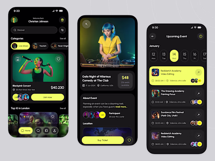 UI/UX Redesign for Event Management App