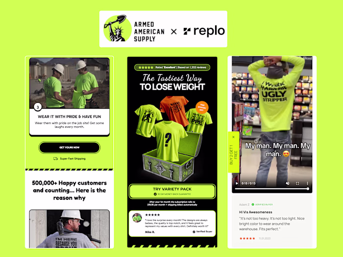 Replo Landing Page Design - ArmedAmerican