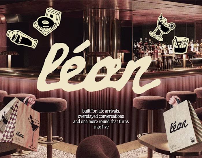 LÉON bar | Restaurant Brand Identity, Logo, Packaging
