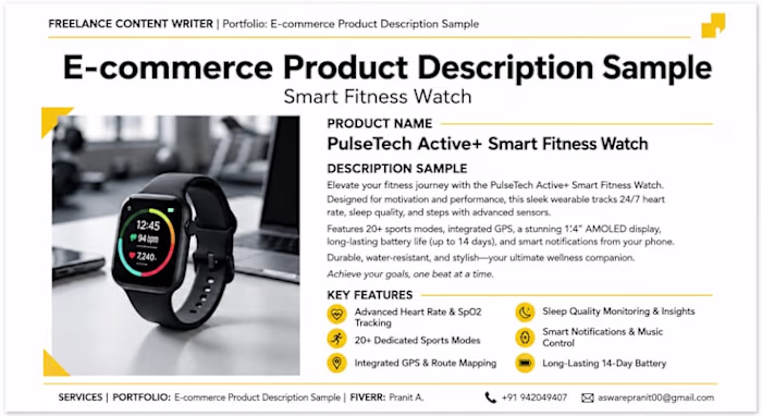 E-commerce Product Description Sample