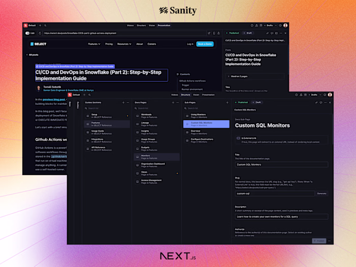 Website Migration to Sanity CMS for SELECT
