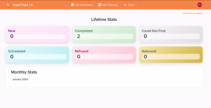 Estate board glide application