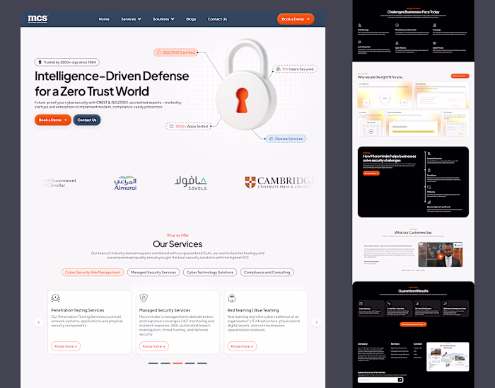 MCS - Cybersecurity Website