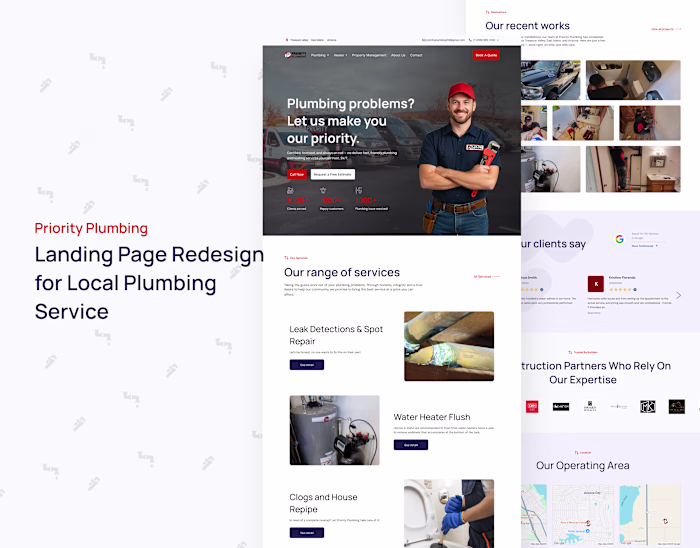 Priority Plumbing Landing Page Redesign