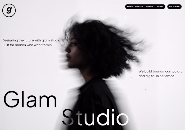 Agency website hero section