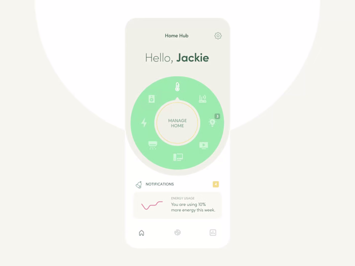 Smart Home Remote Mobile App Interaction