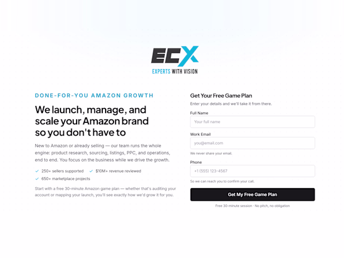 EcomXprt - 3-Step Amazon Lead Gen Funnel