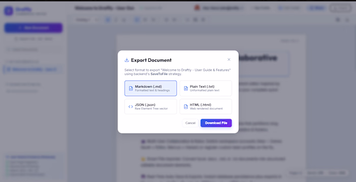 Draftify is a modern full-stack
