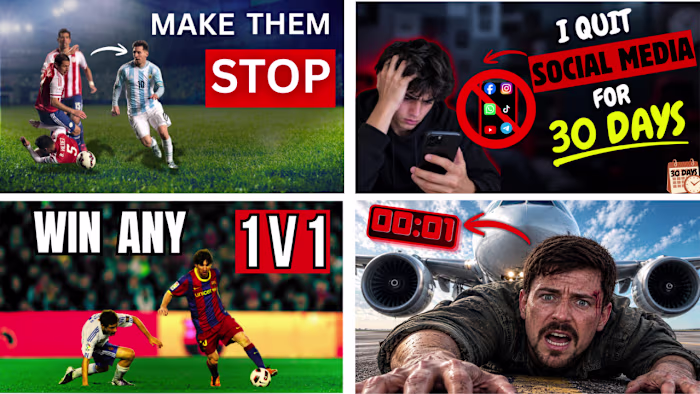 I create professional, eye-catching YouTube