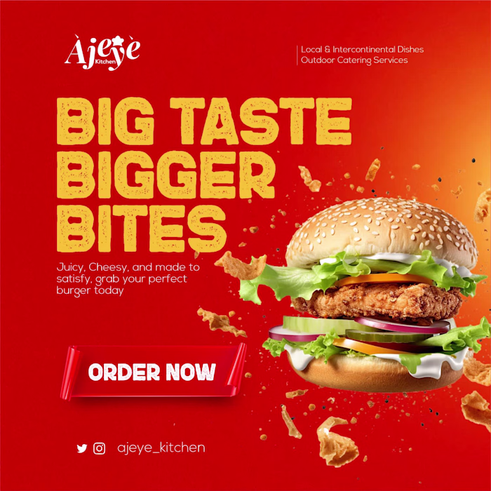 Social Media Graphic for Ajeye Kitchen (A Food Brand)