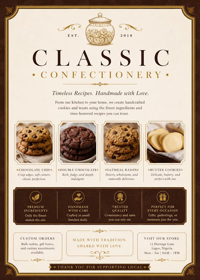 Modern promotional flyer design for