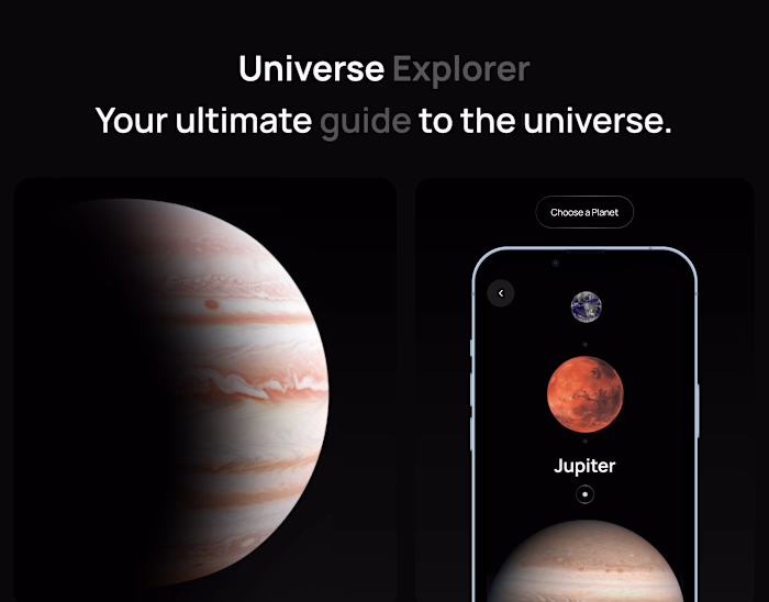 Universe Explorer App: Design Concept | Mobile UI/UX