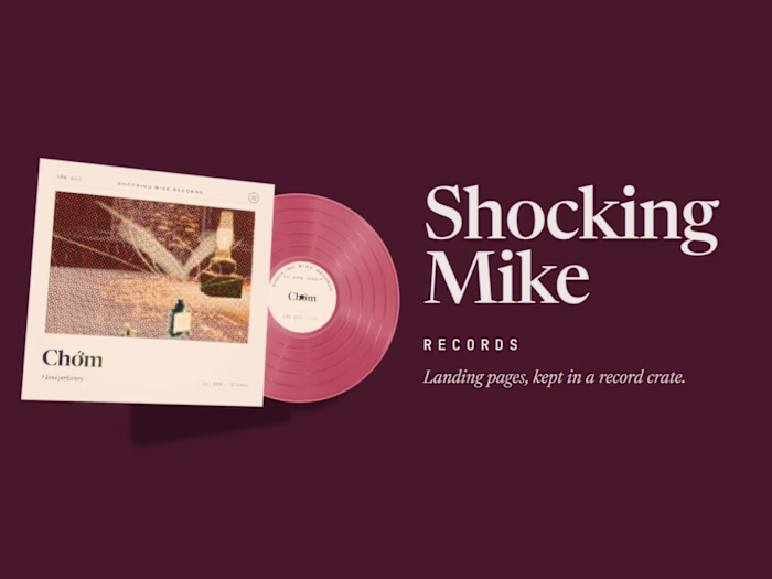 A portfolio you flip through like a record crate