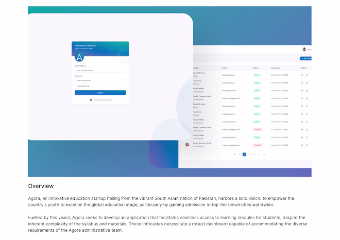 Building Agora Education App Dashboard
