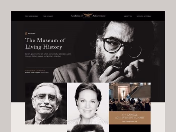 The Academy of Achievement homepage