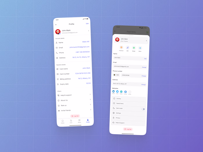 App Profile UI Design