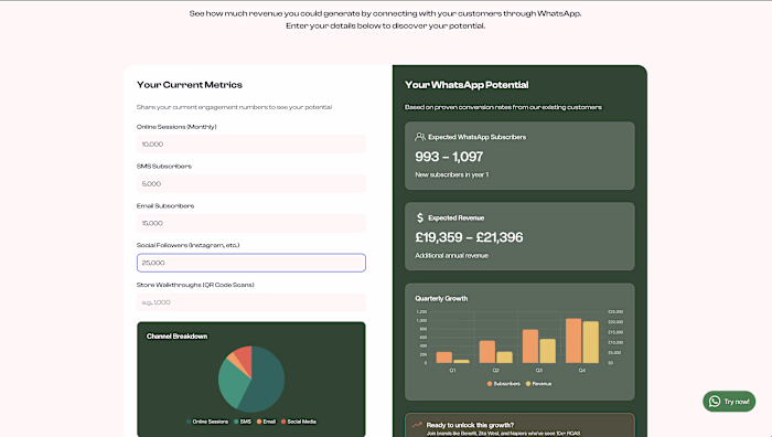Merx Webflow Calulcator