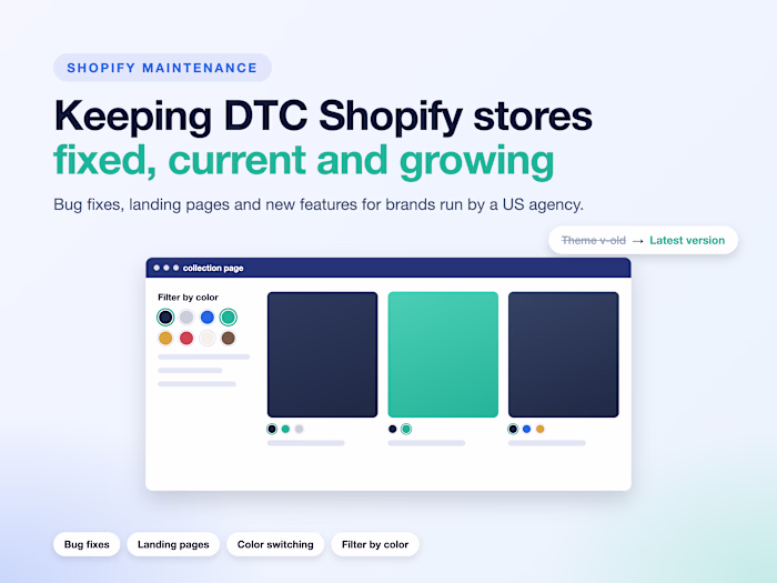 Maintaining and Extending Shopify Stores for DTC Brands