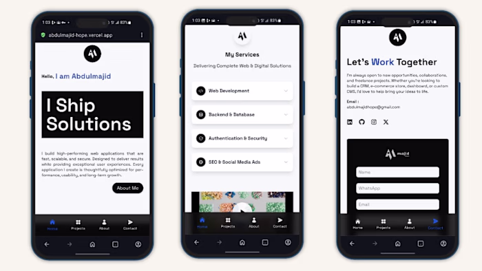 Personal Portfolio Website Development